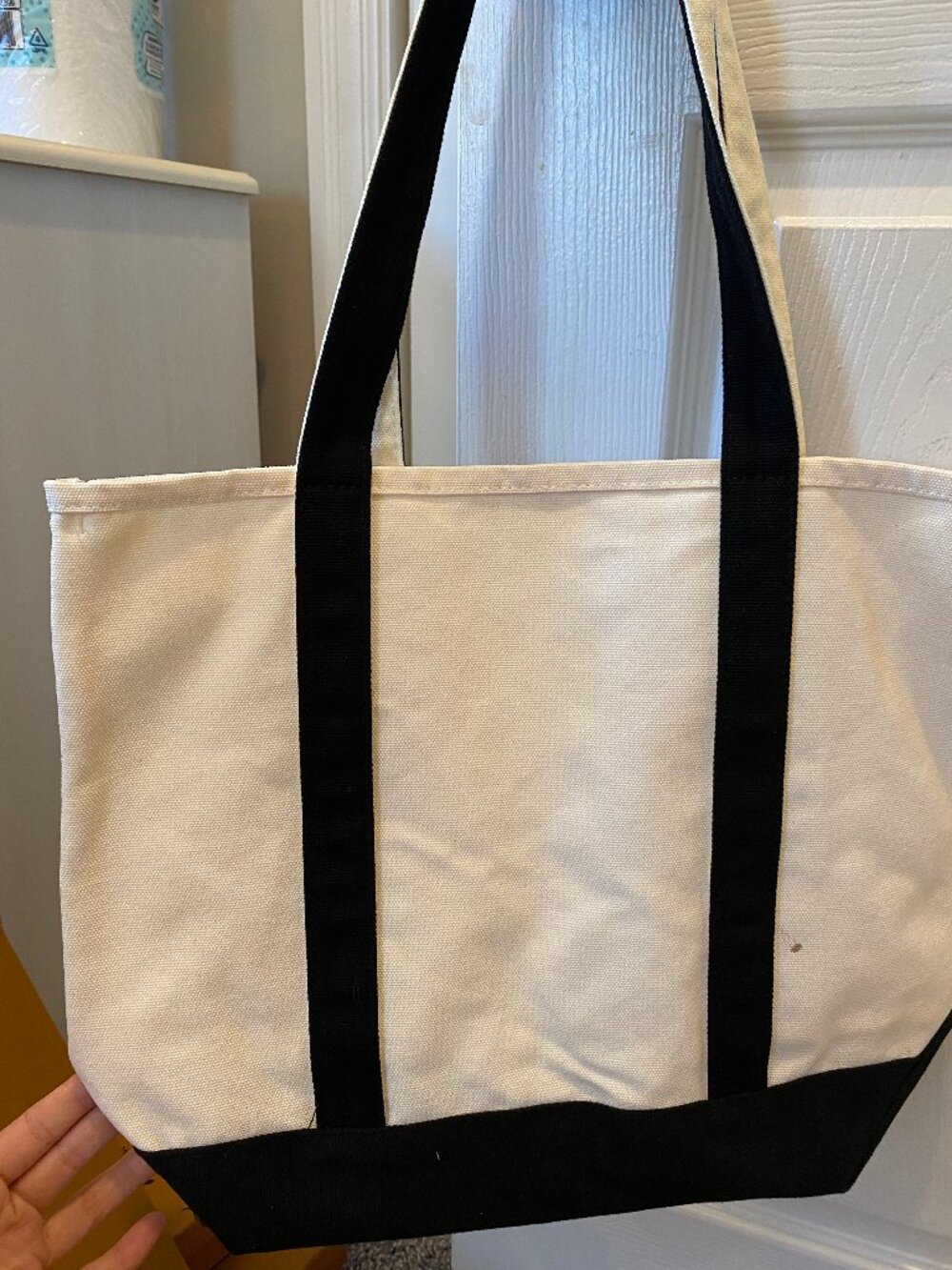 Black Plain Canvas Tote